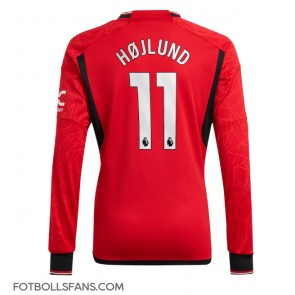 Manchester United Rasmus Hojlund #11 Replika Hemmatröja 2023-24 Långärmad